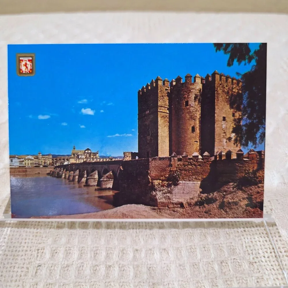 Vintage Tower of Calahorra Fortress Roman Bridge Cordoba # 760 Postcard Unposted